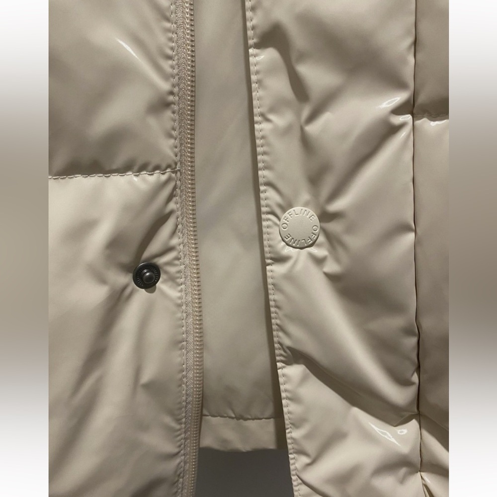 Aerie Offline Cream Puffer Vest NWT - Picture 3 of 5
